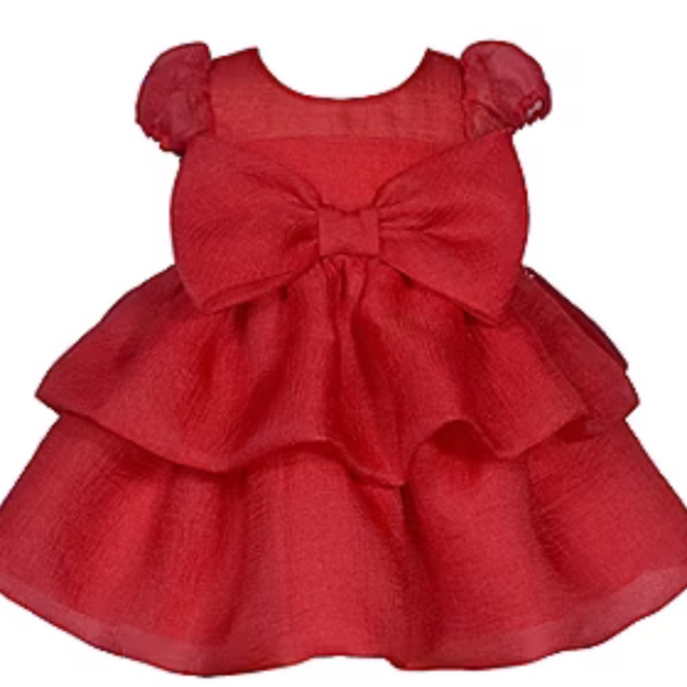 NWT! Bonnie Jean Baby Girls Short Sleeve Puffed Sleeve Empire Waist Dress
